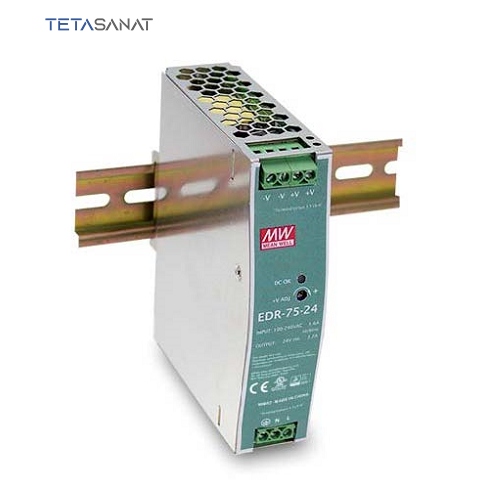 EDR-75 منبع تغذیه 24 ولت 3.2 آمپر مین ول EDR-75-24 - تصویر 1