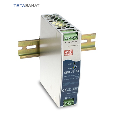 SDR-75 منبع تغذیه 24 ولت 3.2 آمپر مین ول SDR-75-24 - تصویر 1