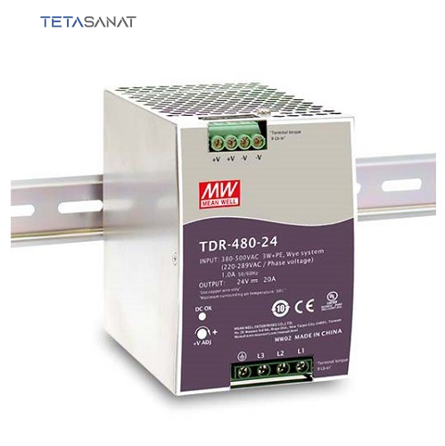 TDR-480 منبع تغذیه 48 ولت 10 آمپر مین ول TDR-480-48 - تصویر 1