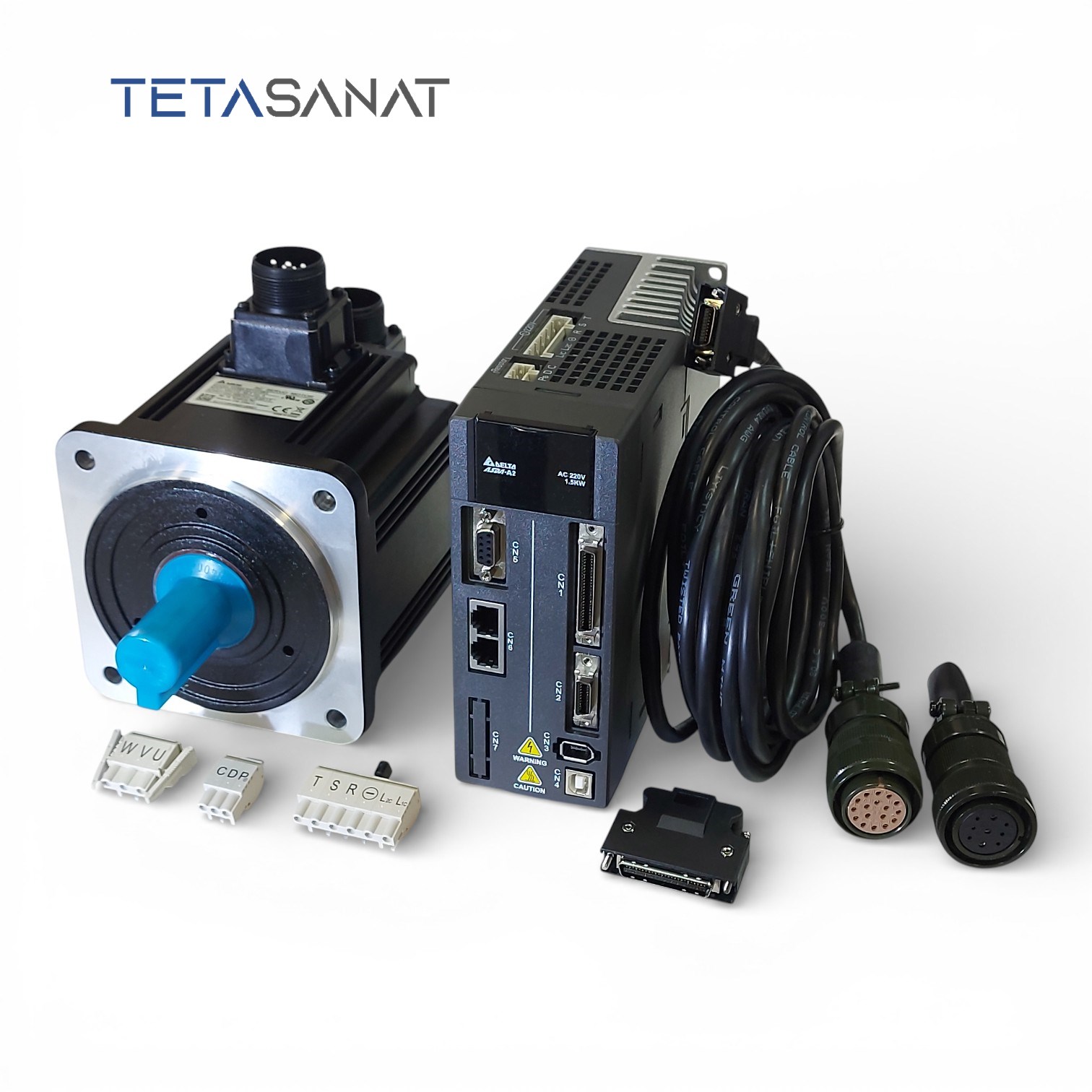 A2-1 پک کامل سروو موتور ECMA-C10807RS و سروو درایو ASD-A2-0721-F دلتا سری A2 ساده 750 وات 3000 دور - تصویر 1