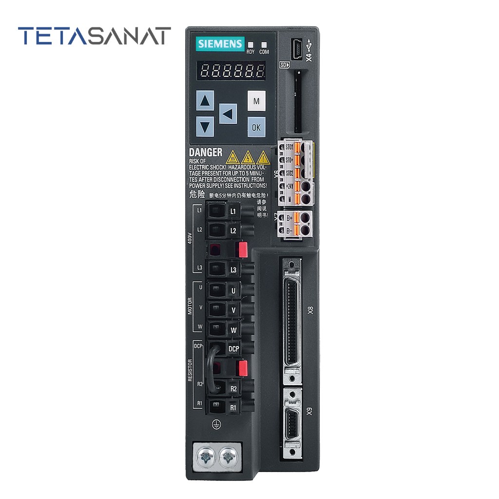 6SL3210-5FE10-4UA0 سروو درایو 0.4 کیلووات سری V90 زیمنس 6SL3210-5FE10-4UA0 - تصویر 1