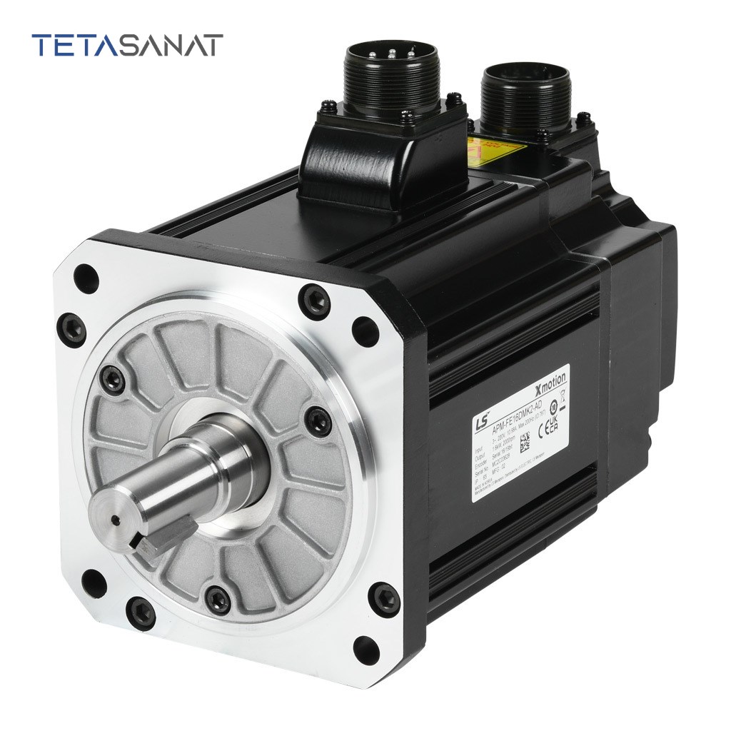 APM-FE16DMK2-1 سروو موتور 1.6 کیلووات 2000 دور ترمزدار XML-FEP16DMK2E ال اس - تصویر 1