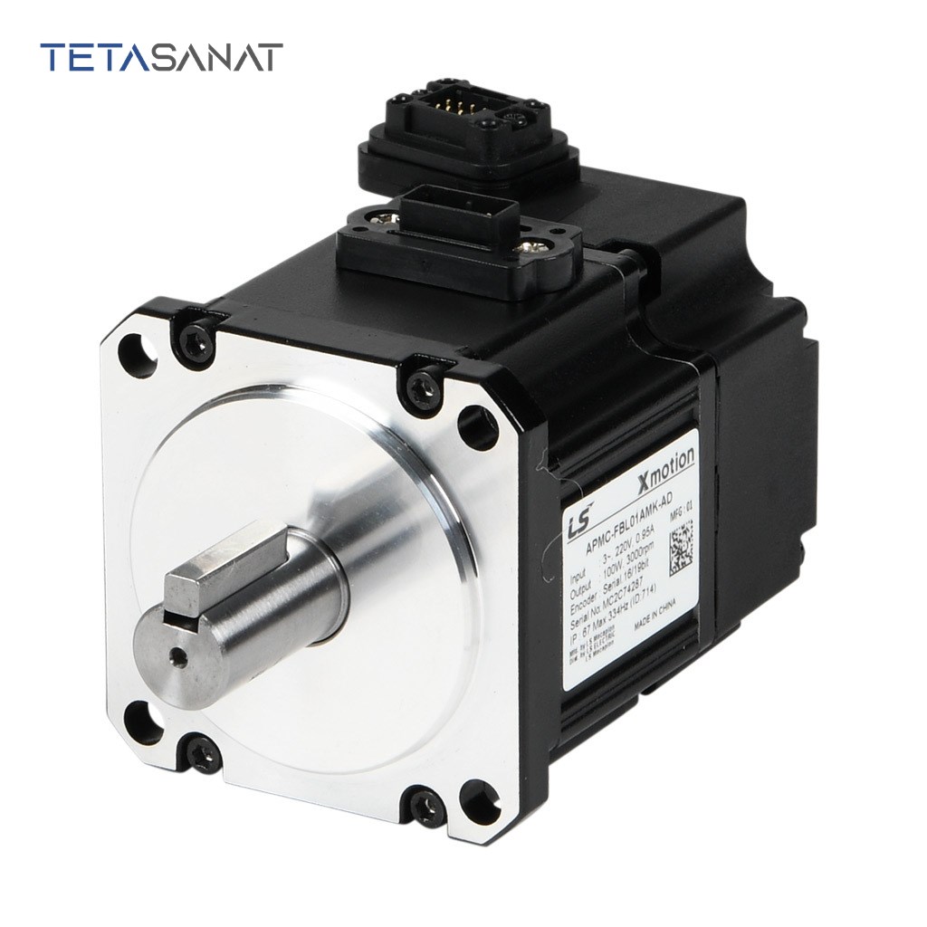 APMC-FBL01AMK-AD-1 سروو موتور 100 وات 3000 دور ساده XML-FB01ANKE ال اس - تصویر 1