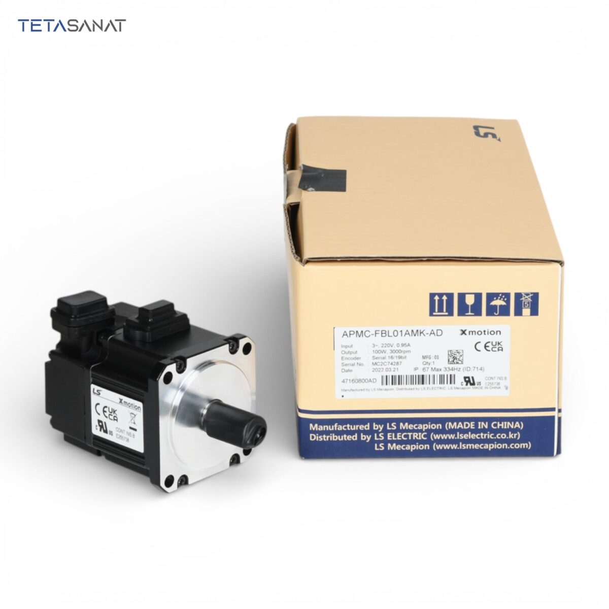سروو موتور 100 وات 3000 دور ساده APMC-FBL01AMK ال اس - تصویر 3
