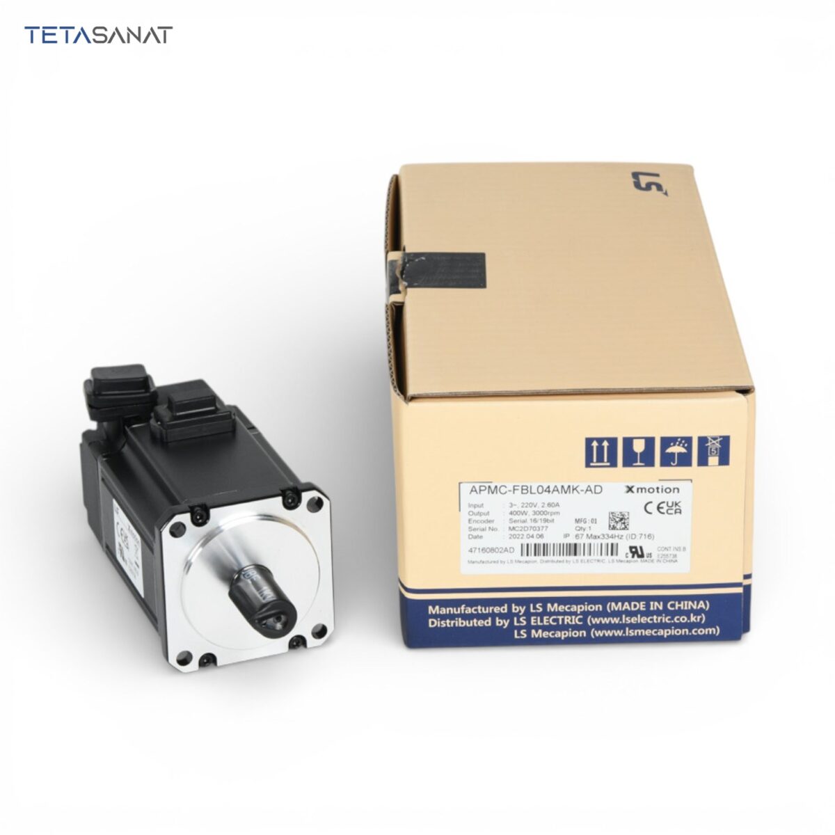 سروو موتور 400 وات 3000 دور ساده XML-FB04ANKE ال اس - تصویر 3