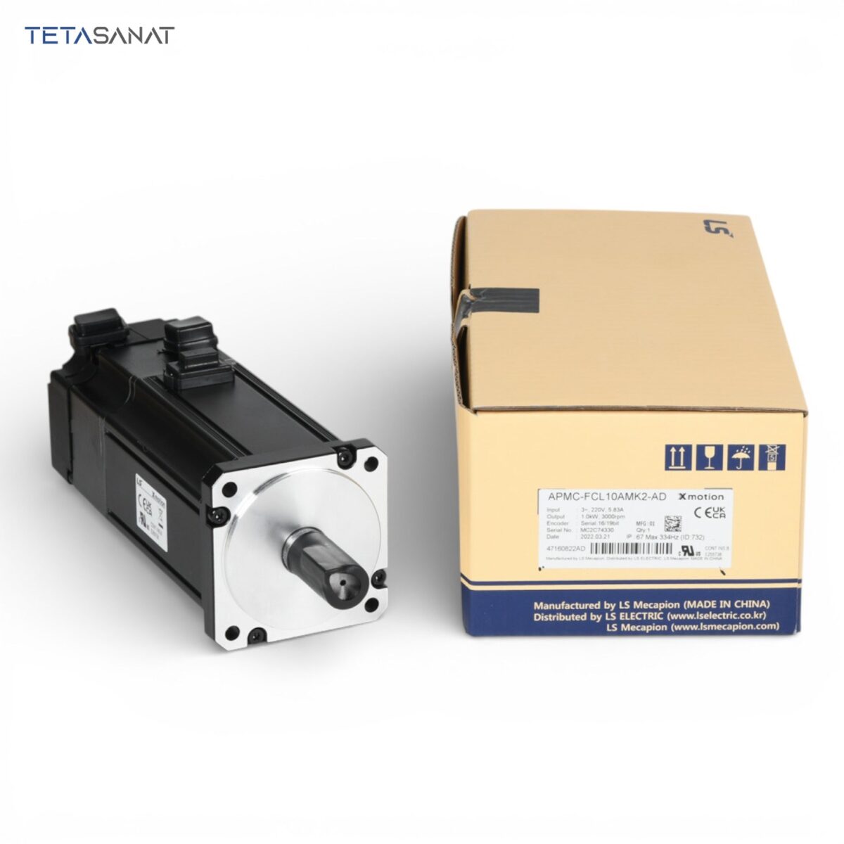 سروو موتور 1 کیلووات  3000 دور ترمزدار XML-FC10ANK2E ال اس - تصویر 3