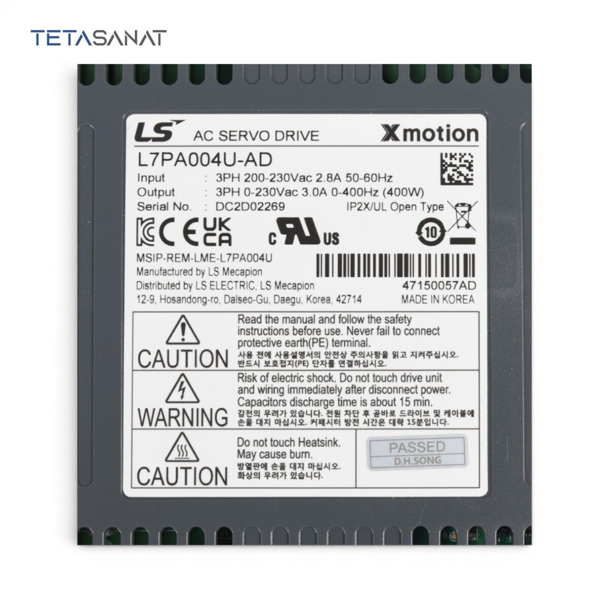 سروو درایو 400 وات  سری XDL ال اس  XDL-L7PA004UE - تصویر 5