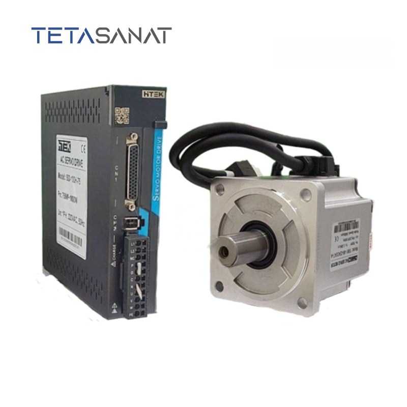 hitek-servo پک کامل سروو موتور ISM1-40-00330A7-A و سروو درایو ISD-100H-40 هایتک سری ISD-100H ساده 100 وات 3000 دور - تصویر 1